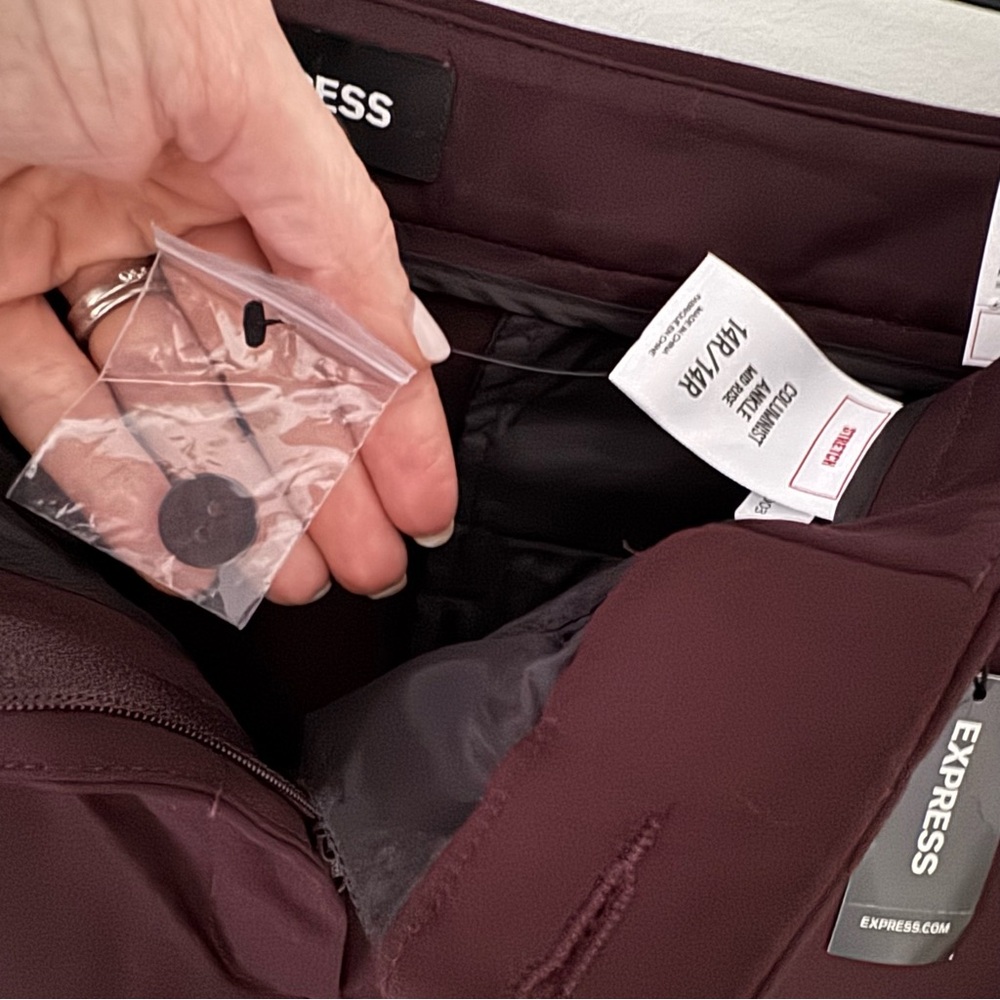 Express Rich Burgundy Pants - Picture 6 of 6